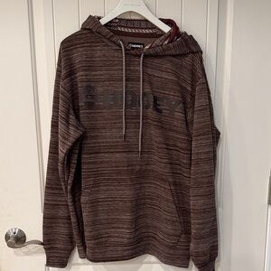 Hooey Striped Brown Hoodie for Men